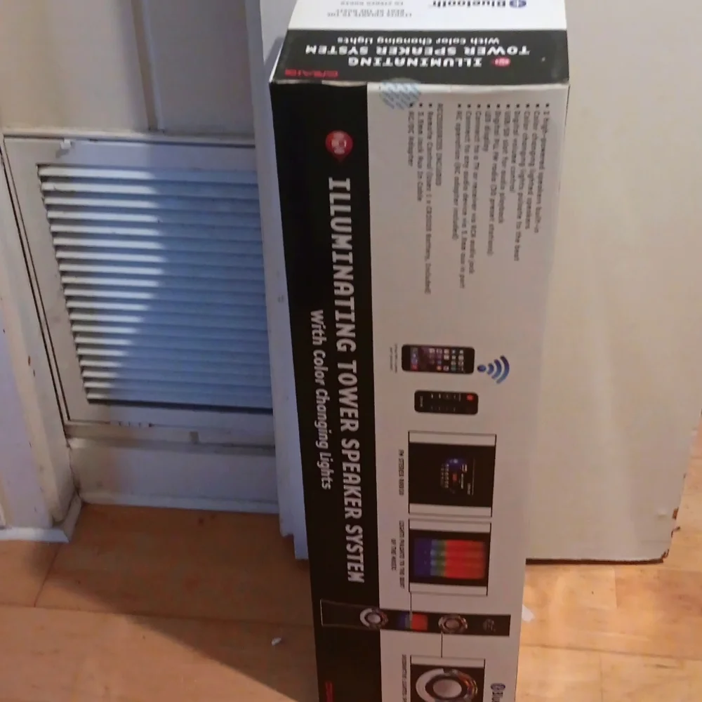 Craig, Illuminating Tower Speaker System, black with color changing lights. NEW - Picture 4 of 4
